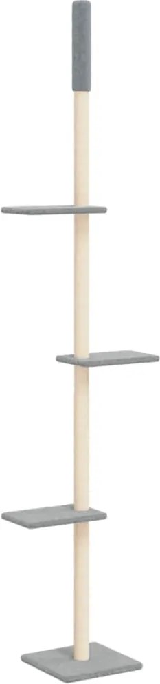 vidaXL világosszürke plafonig érő kaparófa 267,5-297,5 cm