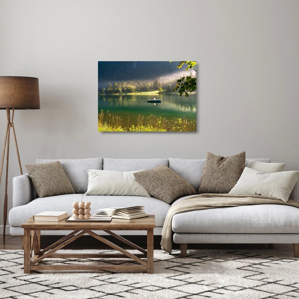 Tó képe (üvegen) (70x50 cm)