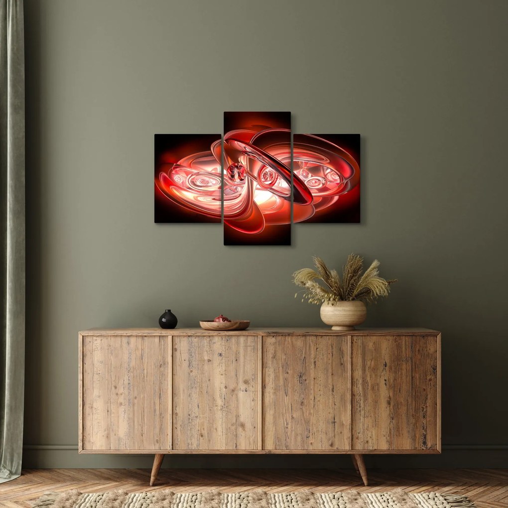 Kép - piros formák (90x60 cm)
