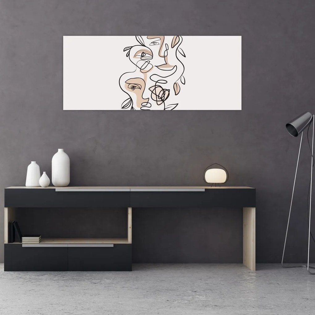 Kép - Line art arckezelés (120x50 cm)
