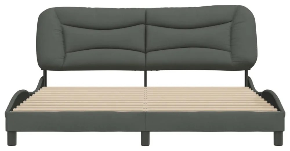 sötétszürke szövet ágykeret matrac nélkül Hvar 180 x 200 cm