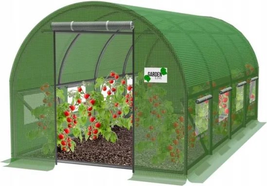 Kerti Alagút Fólia Üvegház 4m x 2,5m x 2m 10m2 4 Szegmensek