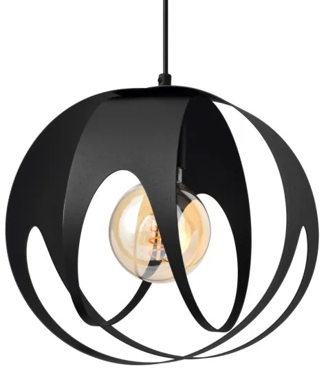 Csillár zsinóron MOONLIGHT 1xE27/15W/230V fekete