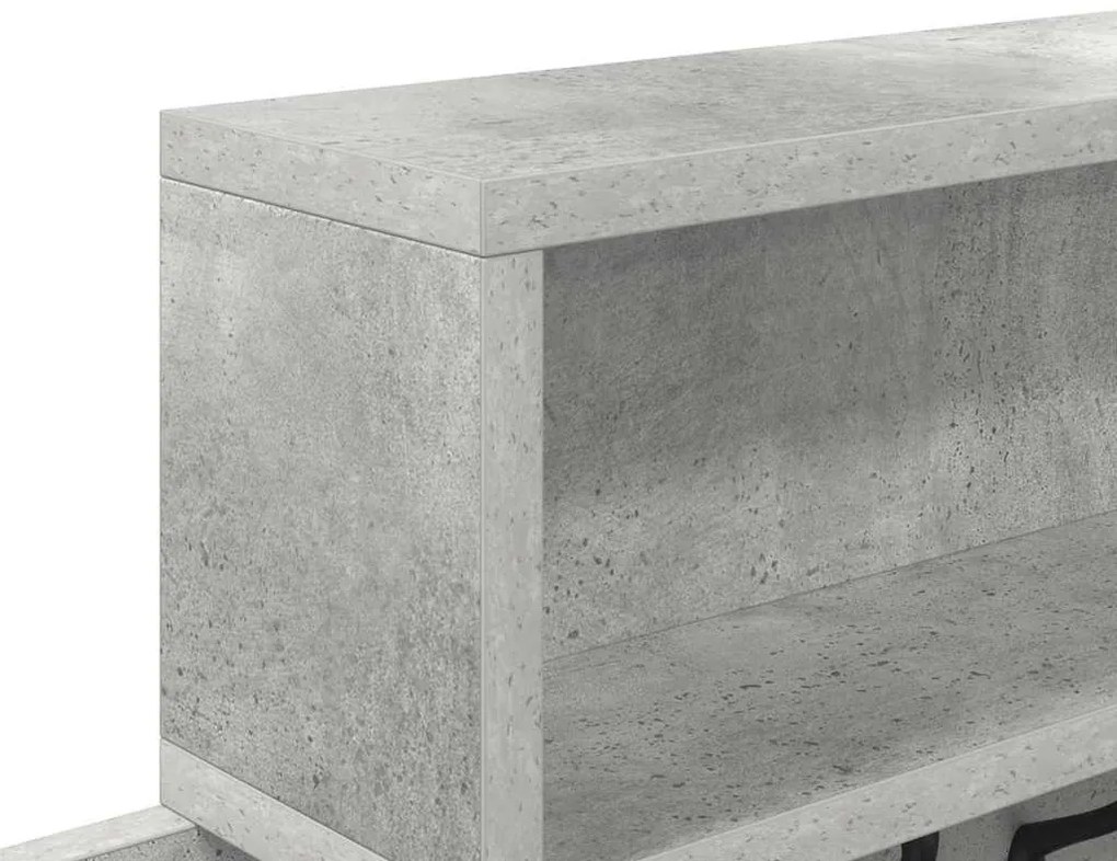 Fali Kabáthorog Beton szürke 100 x 12 x 43.5 cm Faanyag