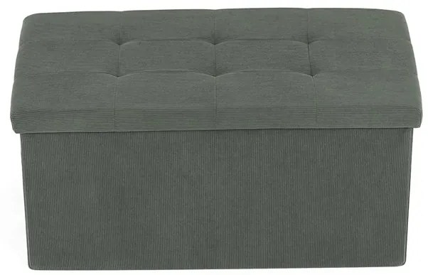 Zöld Kordbársony Tárolós Puff. TAB-472 GRN6