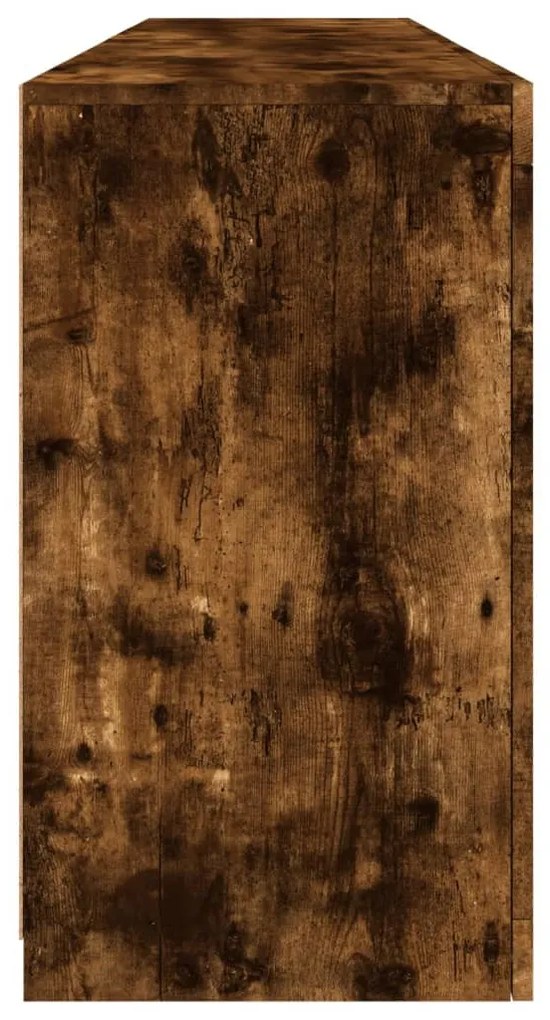 füstös tölgy színű tálalószekrény LED-ekkel 164 x 37 x 67 cm