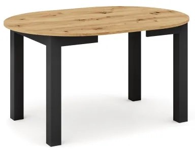 Bővíthető étkezőasztal WILY artisan tölgy/fekete