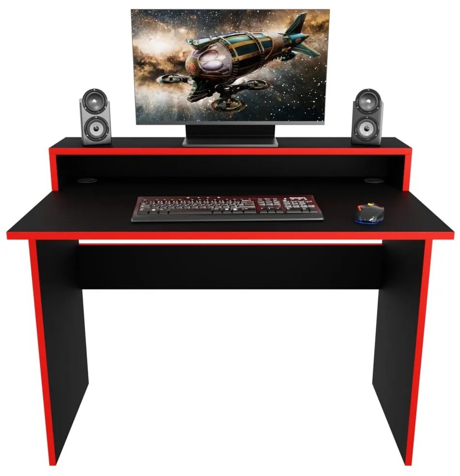 Gamer PC asztal Adapt (fekete + piros) (világítás nélkül). 1054992