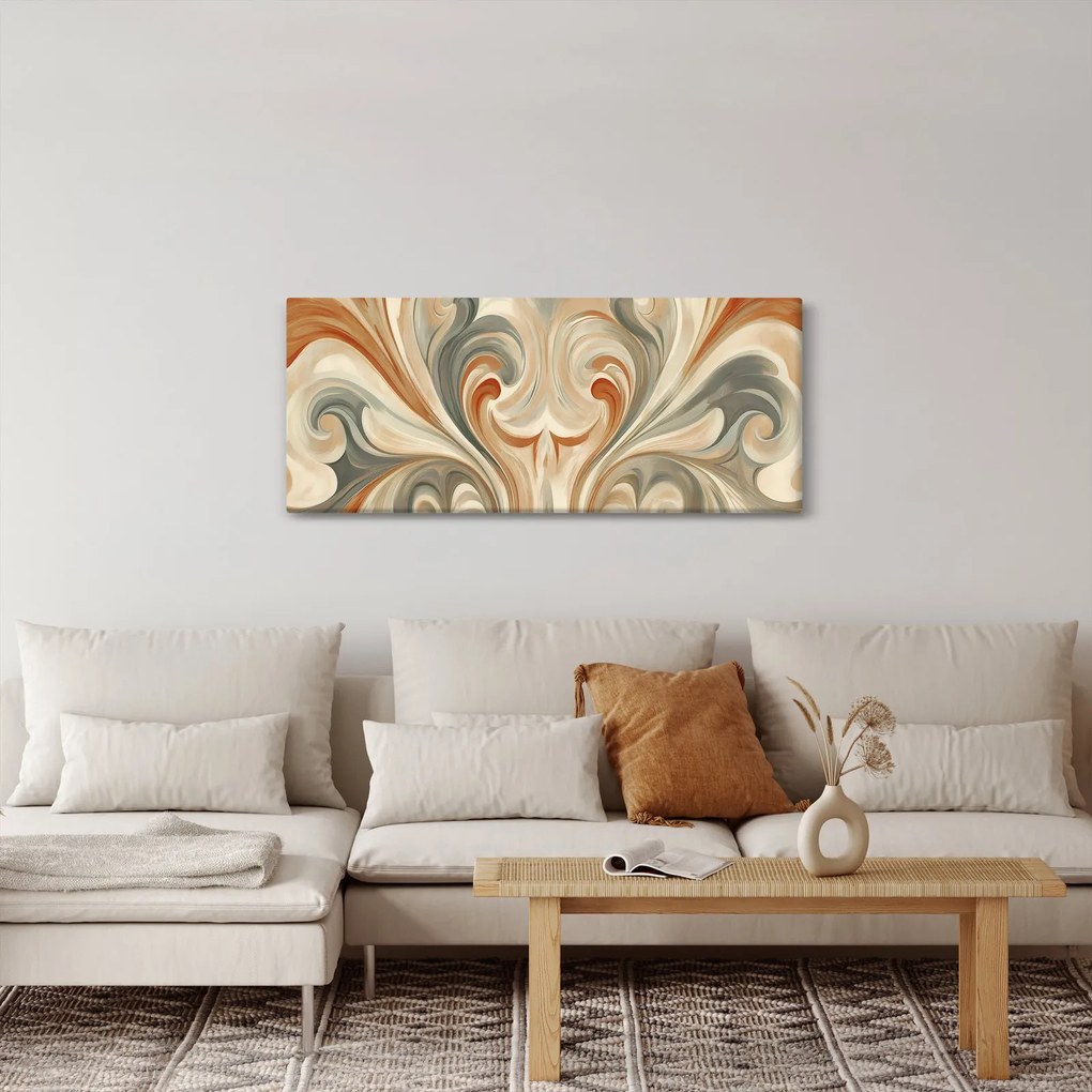 Kép - Örvények földszínekkel (120x50 cm)