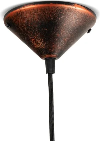 BRILAGI - Kábeles függeszték FORGE 1xE27/60W/230V, átm. 36 cm, patina/réz