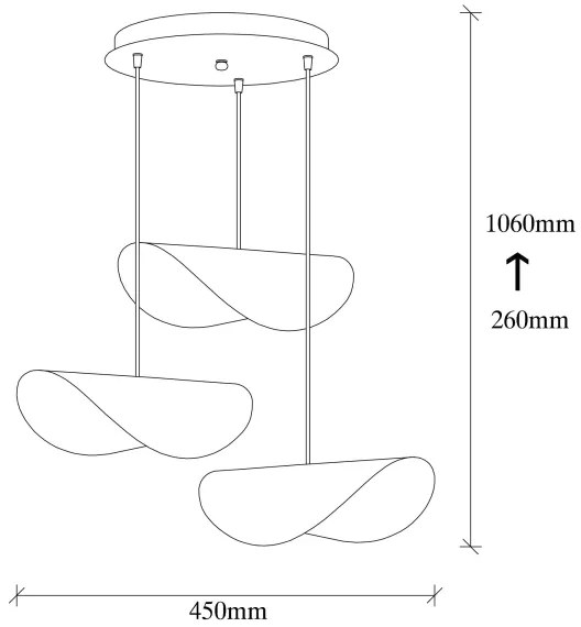 Csillár zsinóron SIVANI 3xE27/100W/230V