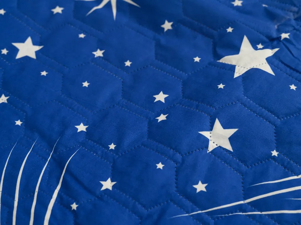 NIGHT SKY HEXAGON kék ágytakaró Méret: 170 x 210 cm