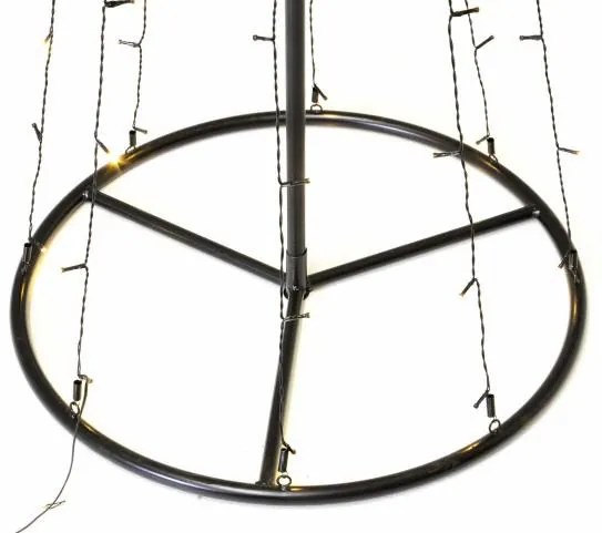 NEXOS Karácsonyi dekoráció fénypiramis 180 cm meleg fehér