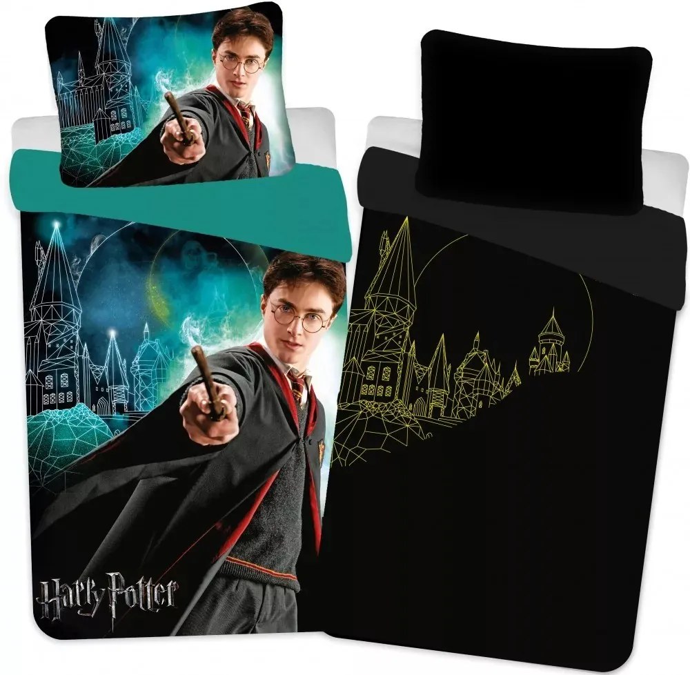 Harry Potter Chosen Sötétben világító ágyneműhuzat 140×200cm, 70×90 cm
