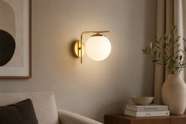 Brilagi - fali lámpa MILO 1xE27/60W/230V aranyszínű