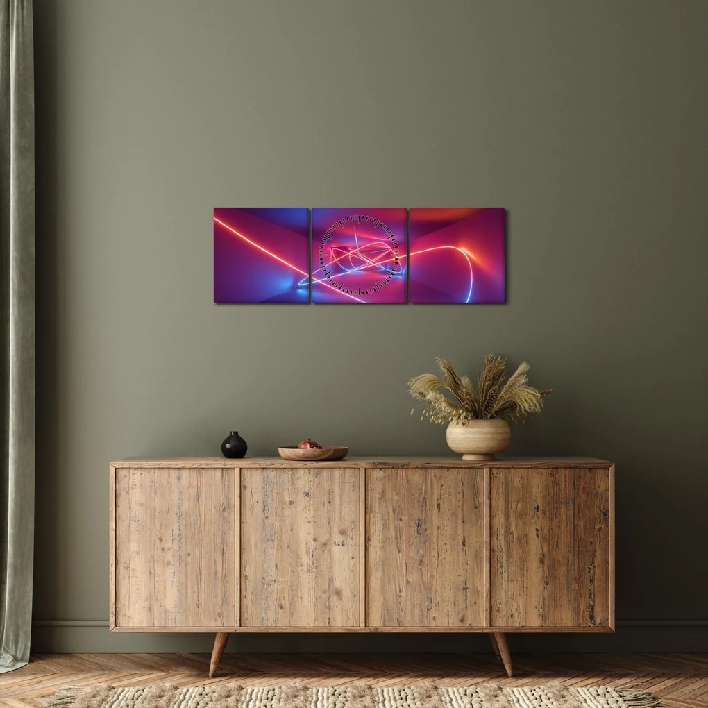 A modern absztrakció képe (órával) (90x30 cm)
