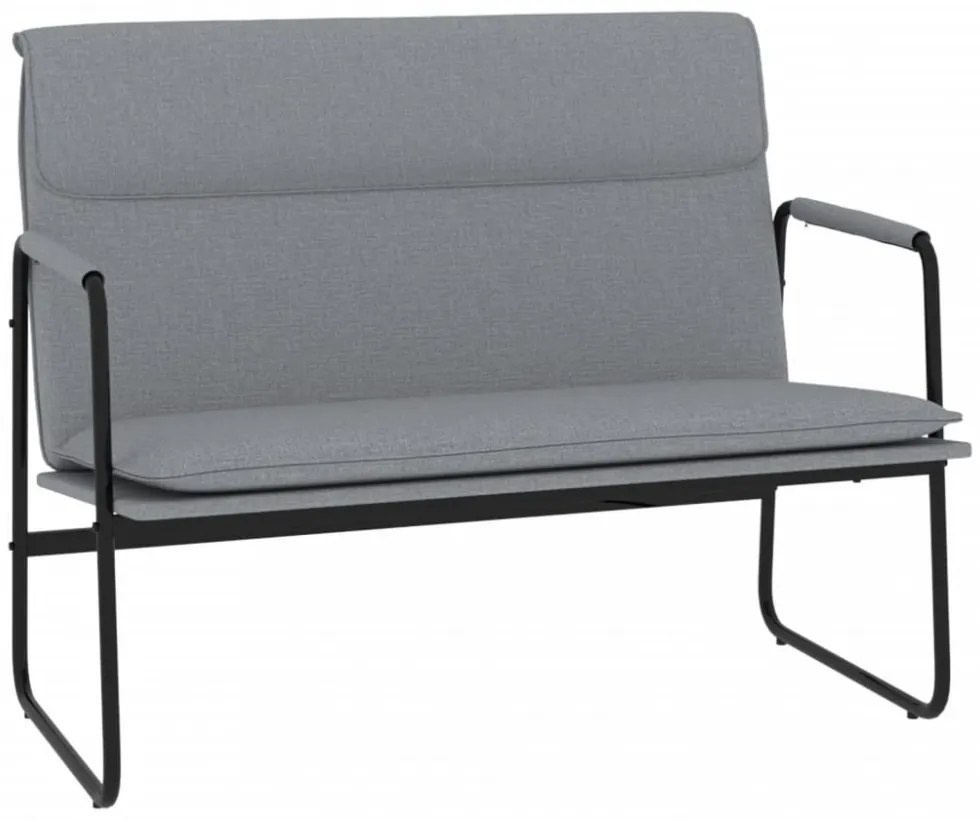 vidaXL világosszürke szövet pad 100 x 64 x 80 cm