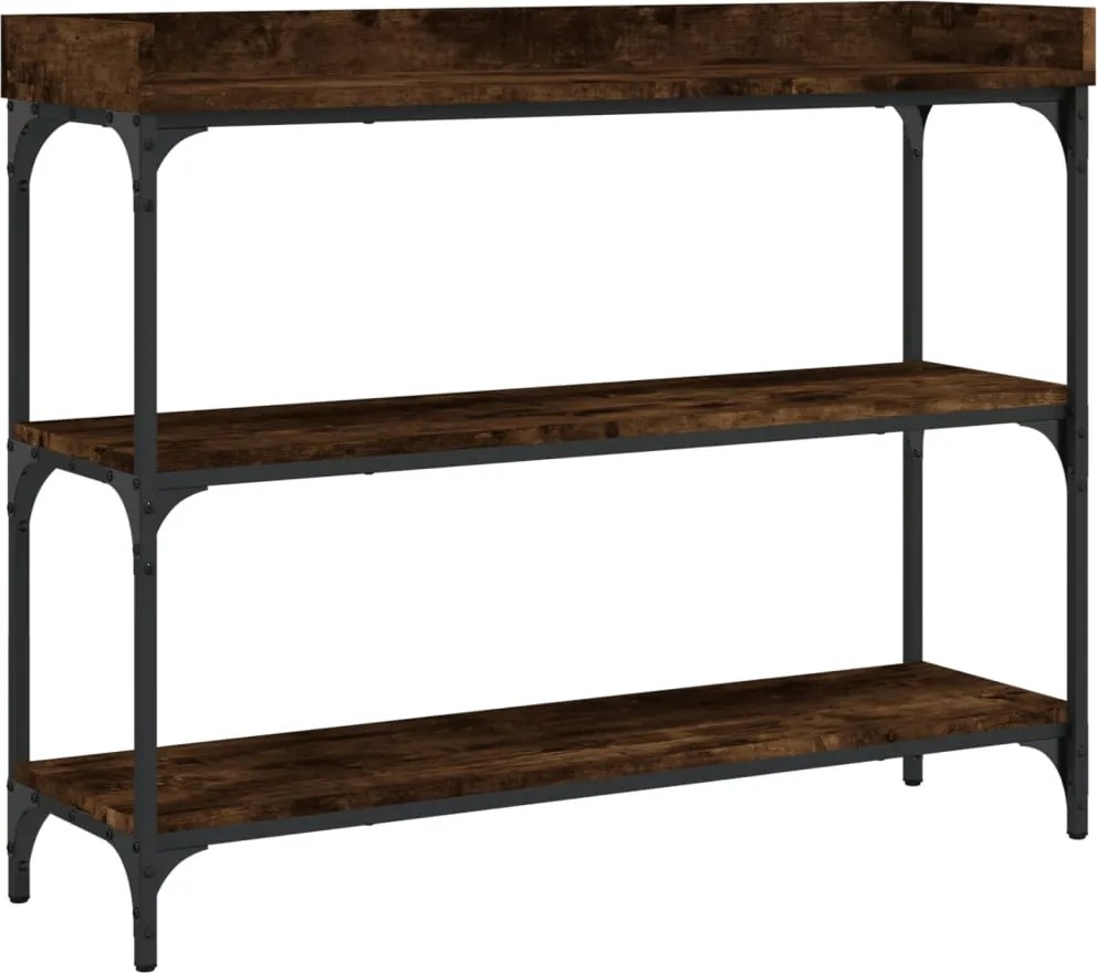 vidaXL sonoma tölgy színű tálalóasztal polcokkal 100 x 30 x 80 cm