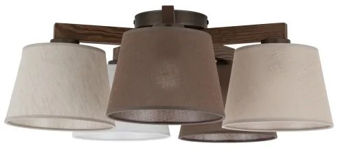 Brilagi - Felületre szerelhető csillár LATTE 5xE27/15W/230V fenyő/mix