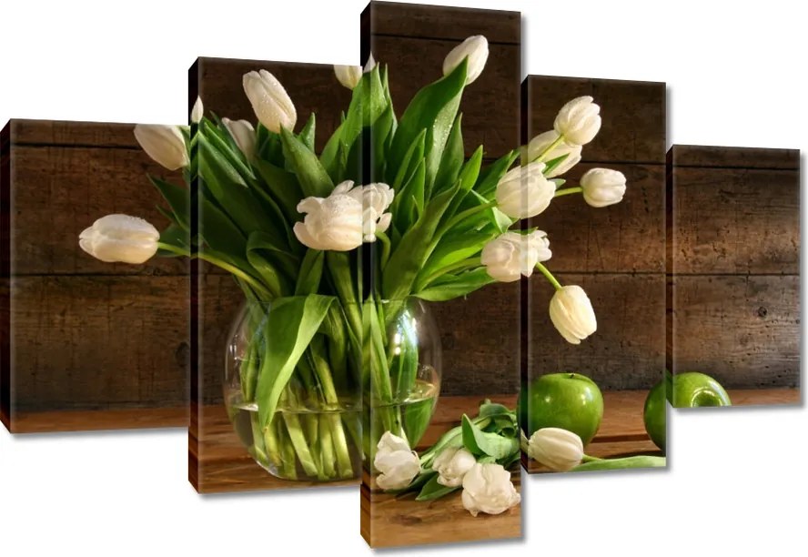 Vászonkép 150x105 Fehér tulipánok