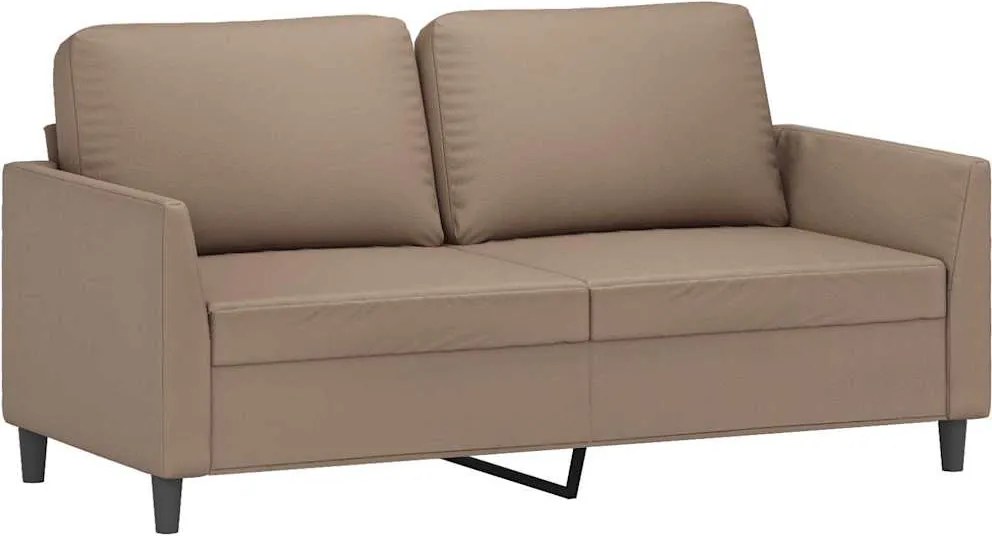 vidaXL 2 személyes cappuccino színű műbőr kanapé 140 cm