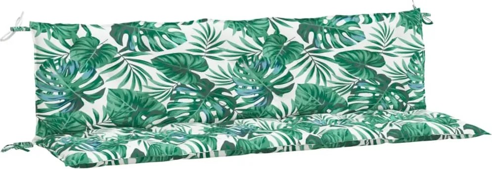 vidaXL 2 db levélmintás oxford szövet kerti padpárna 180 x 50 x 7 cm