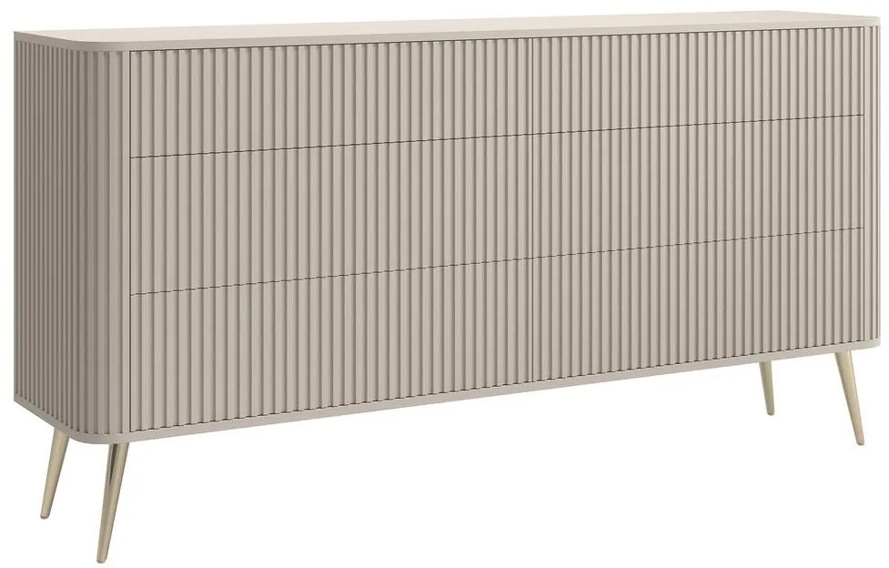 Komód Oglio O2 (szürkés bézs + arany). 1100653