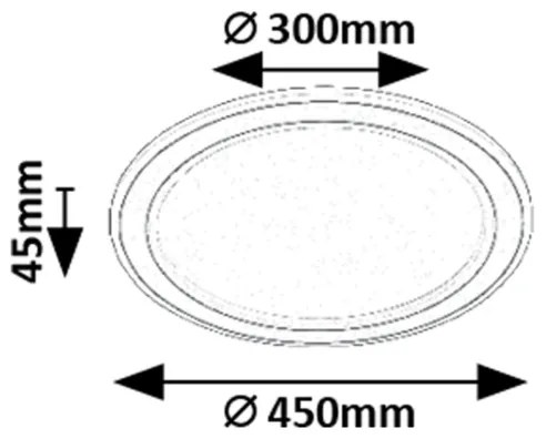 Rabalux 71406 - LED dimmelhető mennyezeti lámpatest GOLWEN LED/22W/230V 3000-6500K + távirányító