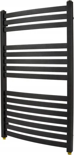 Fürdőszobai létraradiátor fekete 85x53 cm modern elegáns