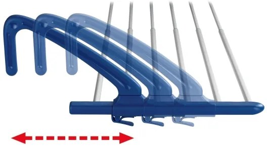 WENKO 63005800 - Ruhaszárító 37,5x21 cm rozsdamentes acél/ezüst/kék