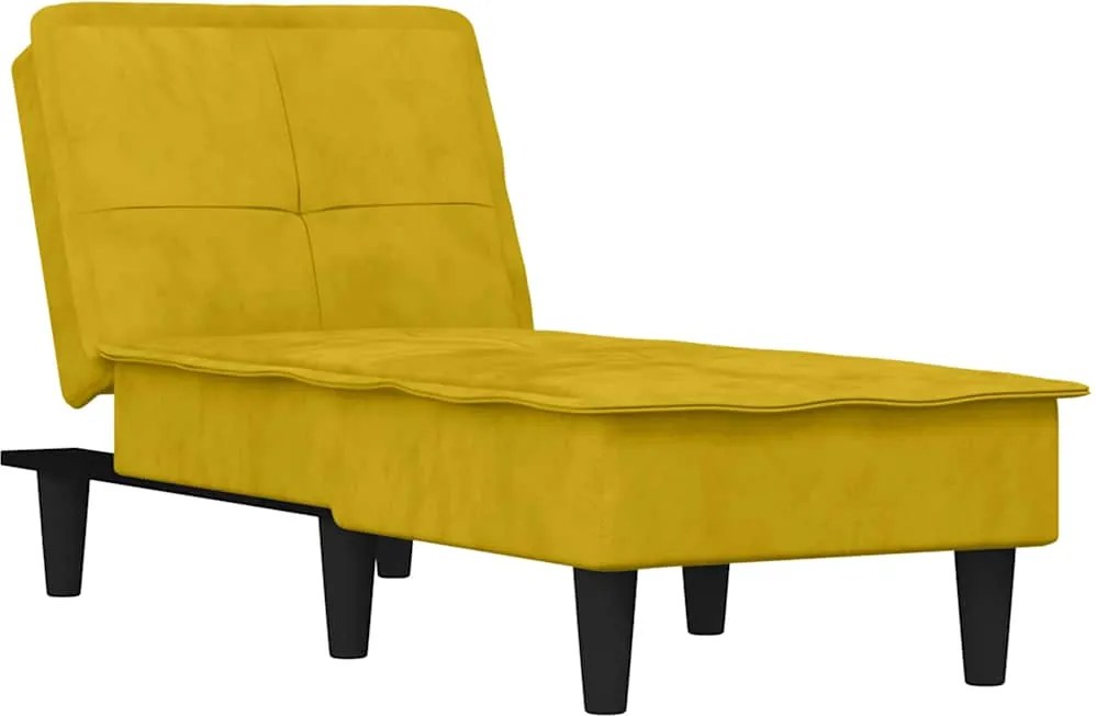 vidaXL citromsárga bársonydívány