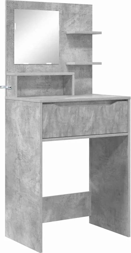 vidaXL Hálószobai Öltözködő Asztalok Beton Szürke 80 x 39,6 x 135 cm