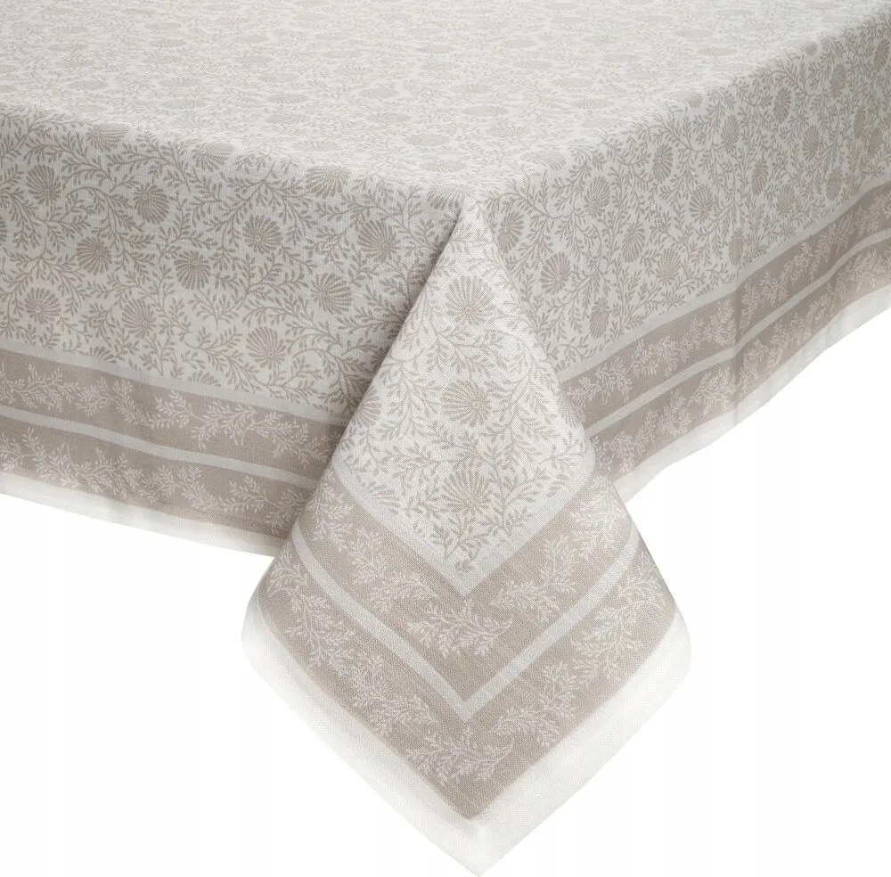 Abrosz asztalra 140X180 bézs, gally mintás