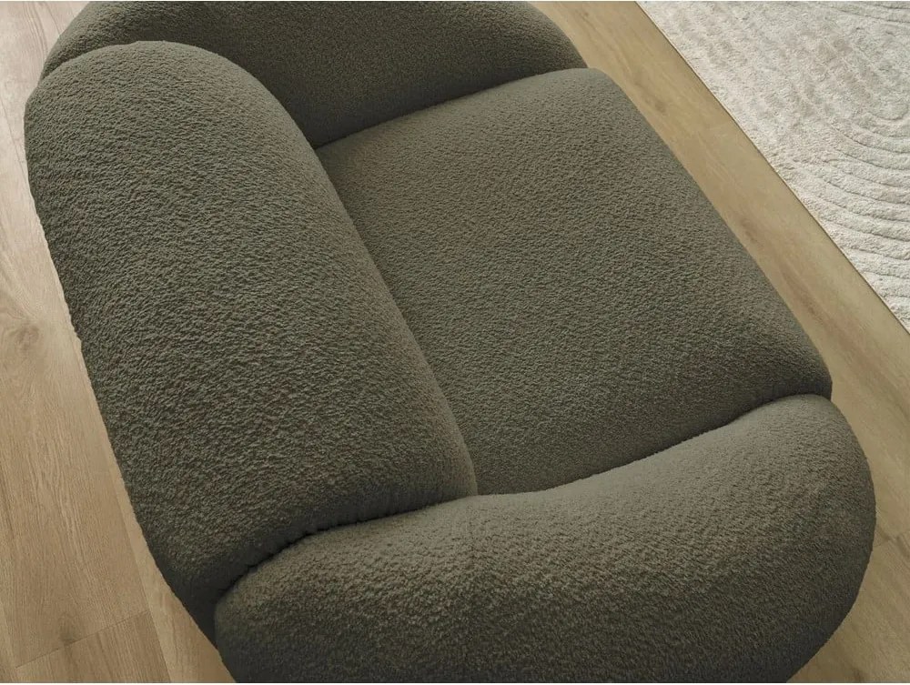 Zöld buklé fotel Tina – Bobochic Paris