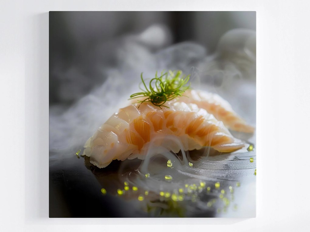 Vászonkép Canvas Konyha Étel Japán Ázsia Sushi Rizs Hal 80x80