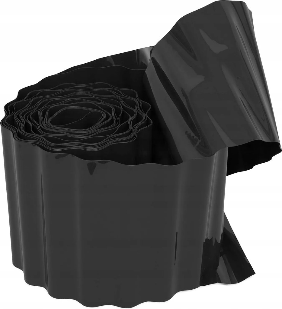 Kerti szegély, rugalmas, gyepszegély 15 cm x 900 cm, antracit