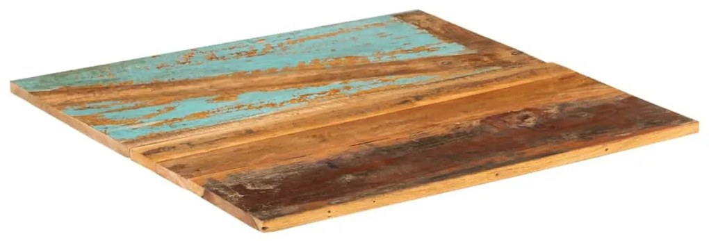 négyszögű tömör újrahasznosított fa asztallap 70x70 cm 15-16 mm