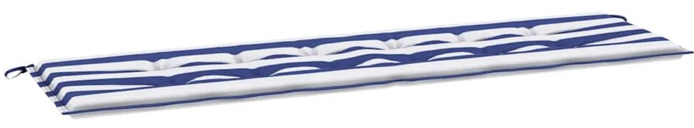 Kerti pad párna Kék és fehér 180 x 50 x 4 cm Oxford szövet