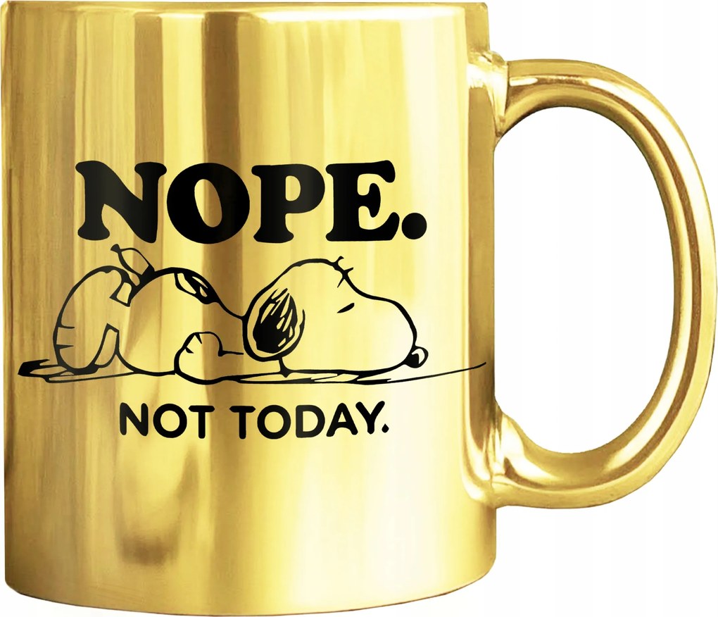 Arany Bögre Nyomott Mintával Snoopy Kutya Vicces Nyomott Mintás Ajándék 330 ML