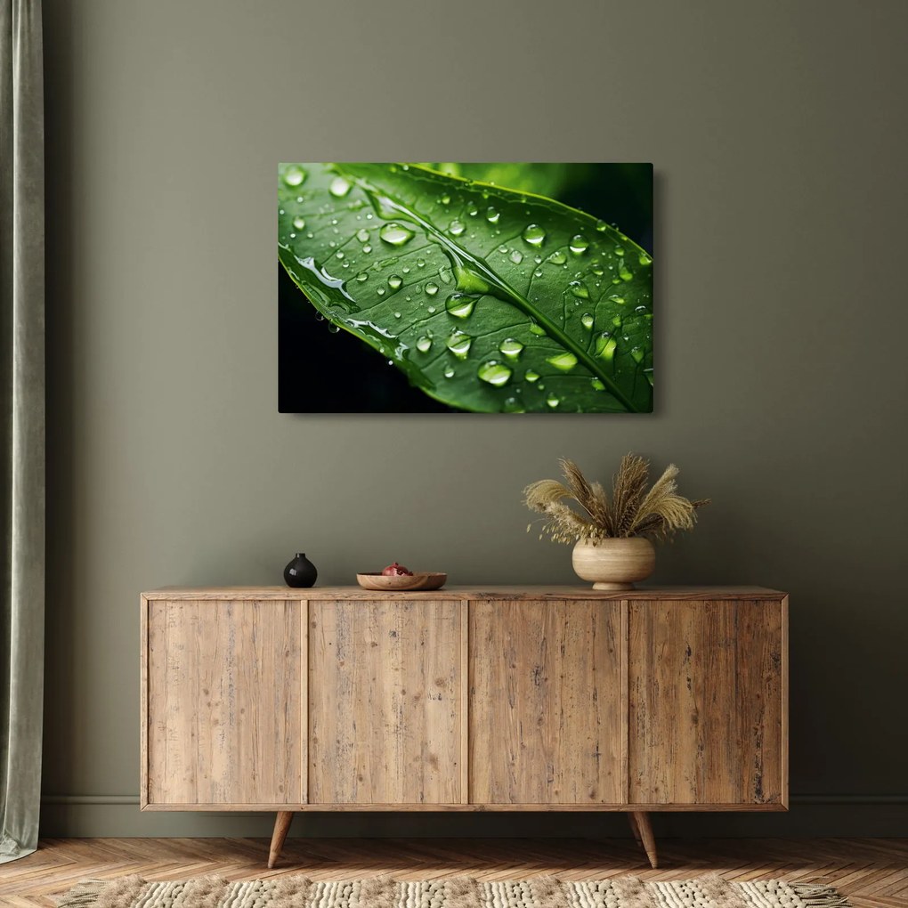Kép - Levél eső után (90x60 cm)