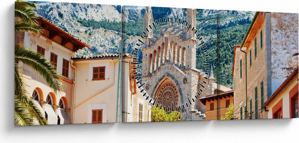Kép - Sóller, Mallorca (órával) (90x30 cm)