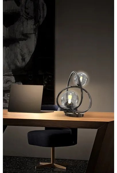 Wofi 8014-205 - LED Asztali lámpa NANCY 2xG9/3,5W/230V fekete/króm