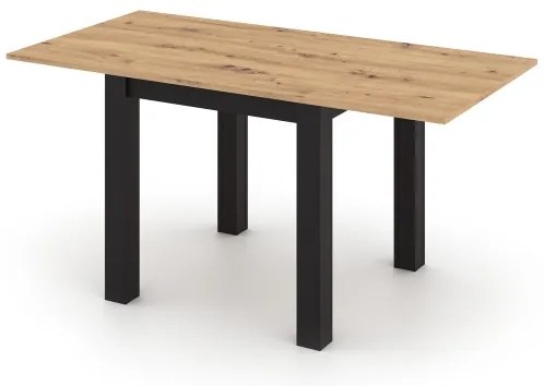 ZARO bővíthető étkezőasztal, artisan tölgy/fekete