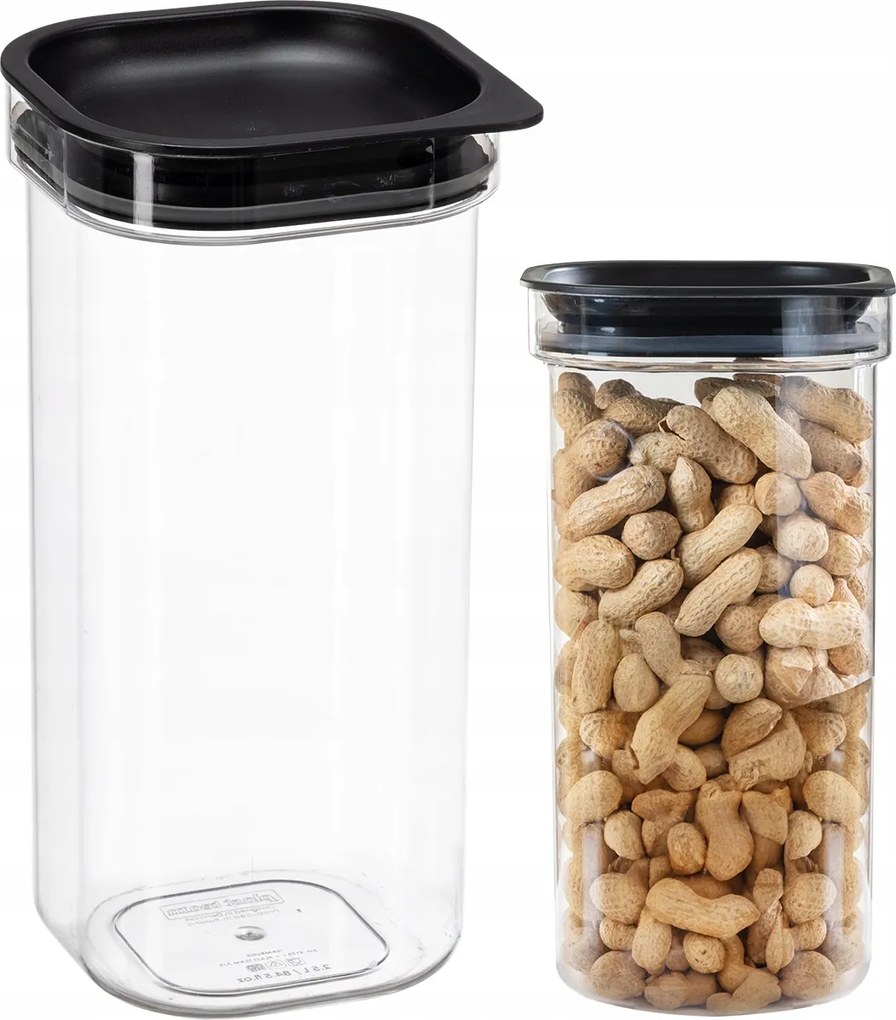 Ételtároló Tartály Ömlesztett Pehely Rizs Tészta Rendszerező Tároló 2,5L