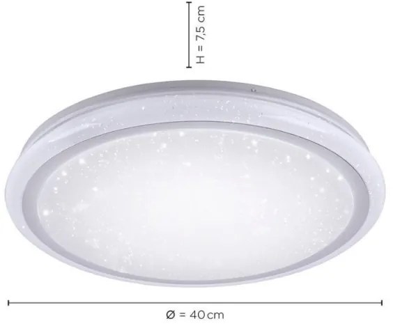 Leuchten Direkt 15220-16 - LED RGB Dimmelhető lámpa LUISA LED/28W/230V + távirányító