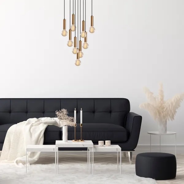 Kábeles csillár TEMPO 9xE27/40W/230V arany