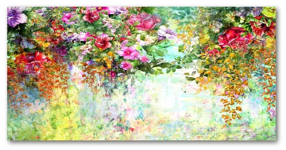 Akrilkép Multi-színű virágok pl-oa-100x50-f-120811758