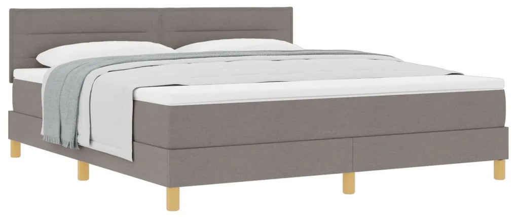 Box Spring Ágy Matraccal Taupe 180x200 cm Szövet