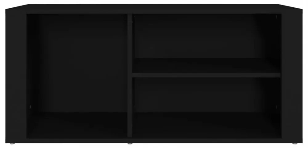 fekete szerelt fa cipősszekrény 100x35x45 cm