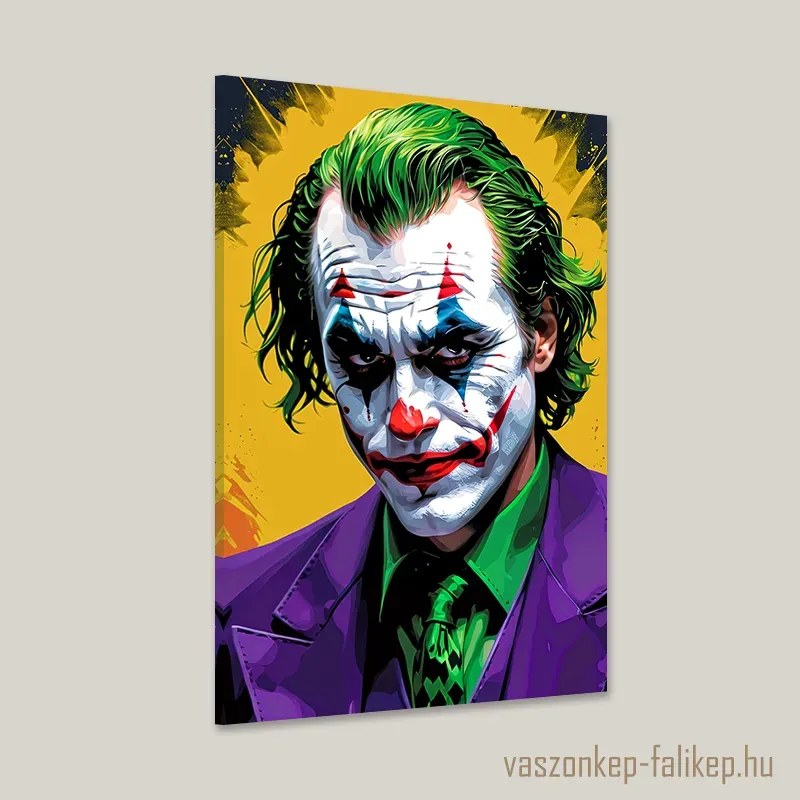 Joker – Pop Art prémium vászonkép – modern karaktererő 40x60cm